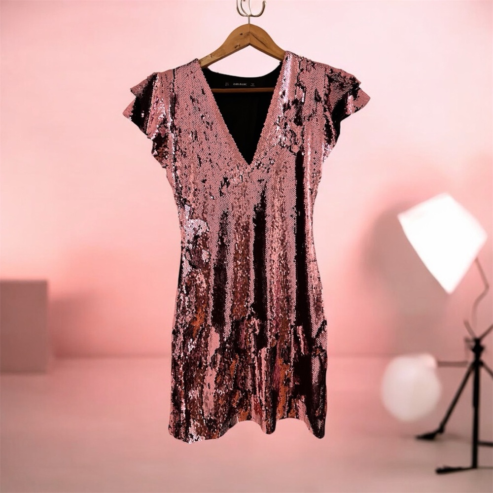 Zara Pink Sequin Dress